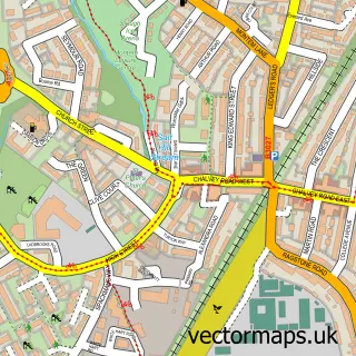Street map sample of Chalvey, Berkshire