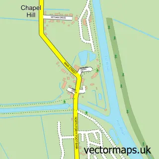 Street map sample of Chapel Hill, Lincolnshire