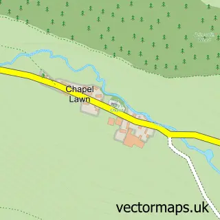 Street map sample of Chapel Lawn, Shropshire