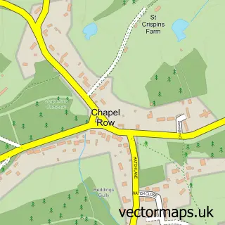 Street map sample of Chapel Row, Berkshire