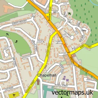 Street map sample of Chapelhall, Lanarkshire