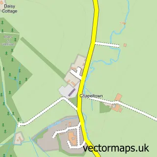 Street map sample of Chapeltown, Banffshire