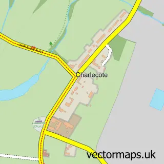 Street map sample of Charlecote, Warwickshire