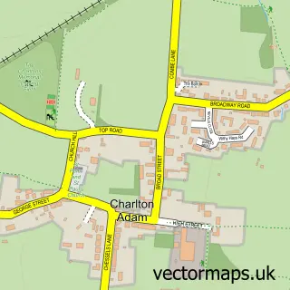 Street map sample of Charlton Adam, Somerset
