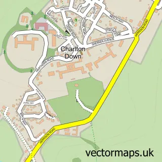 Street map sample of Charlton Down, Dorset