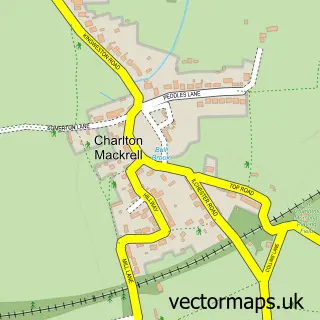 Street map sample of Charlton Mackrell, Somerset