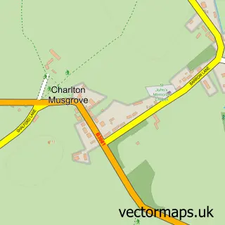 Street map sample of Charlton Musgrove, Somerset