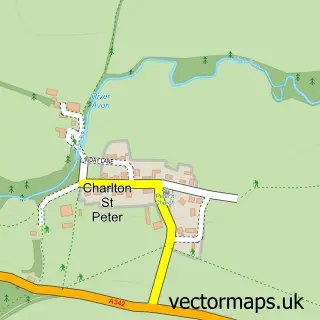 Street map sample of Charlton St Peter, Wiltshire