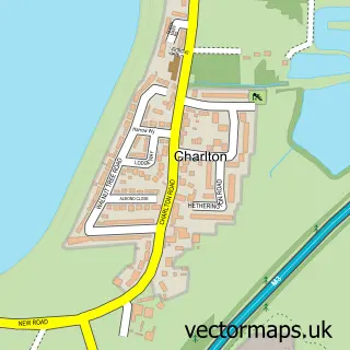 Street map sample of Charlton, Surrey