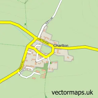 Street map sample of Charlton, West Sussex