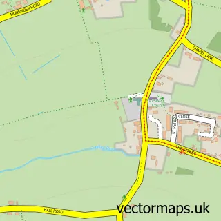 Street map sample of Charsfield, Suffolk