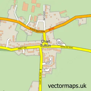 Street map sample of Chart Sutton, Kent