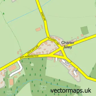 Street map sample of Charter Alley, Hampshire