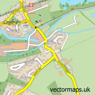 Street map sample of Chartham, Kent