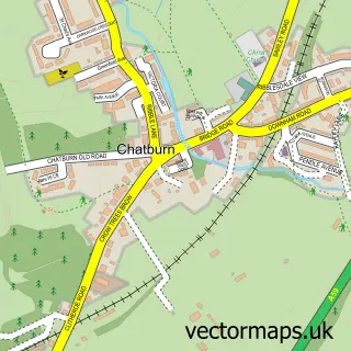 Street map sample of Chatburn, Lancashire