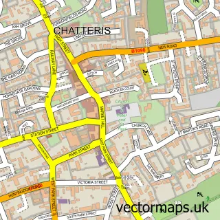 Street map sample of Chatteris, Cambridgeshire