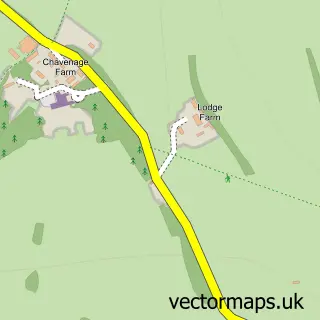 Street map sample of Chavenage, Gloucestershire