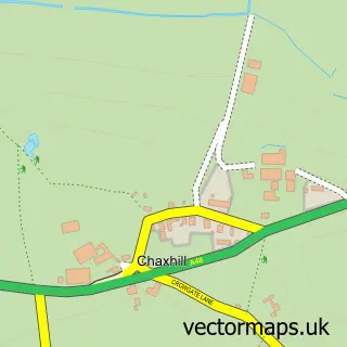 Street map sample of Chaxhill, Gloucestershire