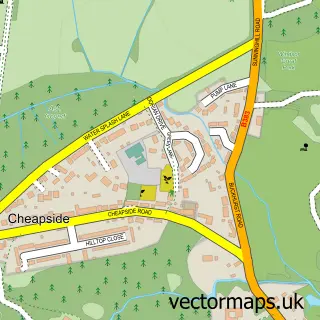 Street map sample of Cheapside, Berkshire