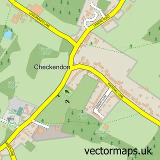 Street map sample of Checkendon, Oxfordshire
