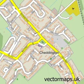 Street map sample of Cheddington, Buckinghamshire