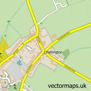 Street map sample of Chellington, Bedfordshire