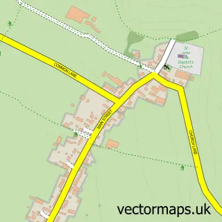 Street map sample of Chelmorton, Derbyshire