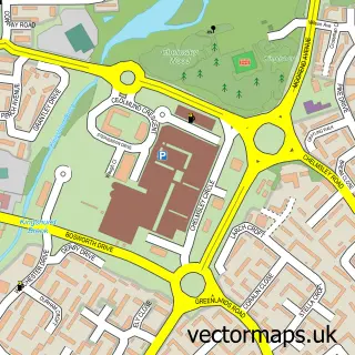 Street map sample of Chelmsley Wood, West Midlands
