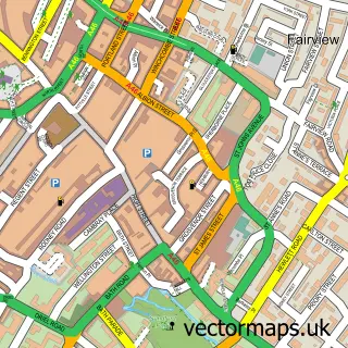 Street map sample of Cheltenham, Gloucestershire