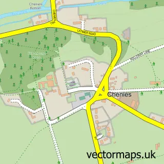 Street map sample of Chenies, Buckinghamshire
