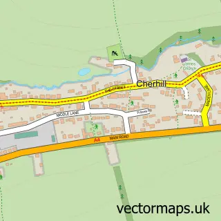 Street map sample of Cherhill, Wiltshire