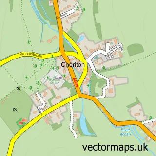 Street map sample of Cheriton, Hampshire