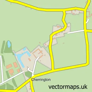 Street map sample of Cherrington, Shropshire