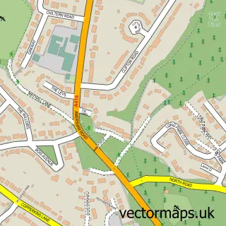 Street map sample of Chesham Bois, Buckinghamshire