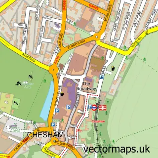 Street map sample of Chesham, Buckinghamshire