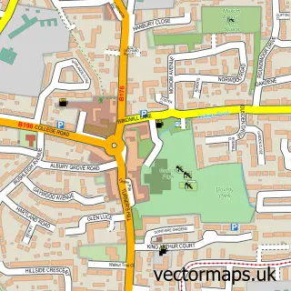 Street map sample of Cheshunt, Hertfordshire