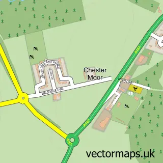 Street map sample of Chester Moor, Durham