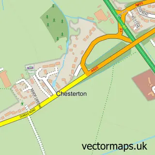 Street map sample of Chesterton, Cambridgeshire