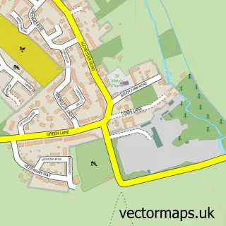 Street map sample of Chesterton, Oxfordshire