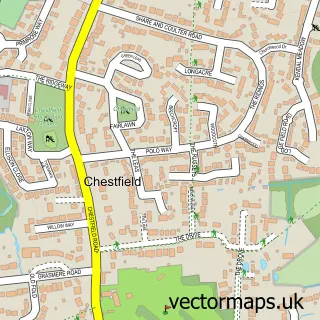 Street map sample of Chestfield, Kent