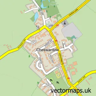 Street map sample of Cheswardine, Shropshire