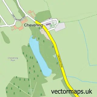 Street map sample of Chevening, Kent