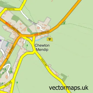 Street map sample of Chewton Mendip, Somerset