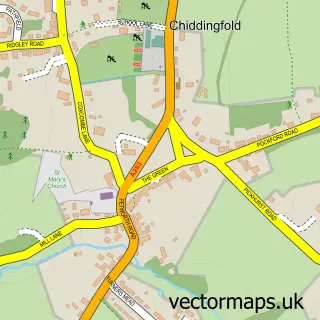 Street map sample of Chiddingfold, Surrey