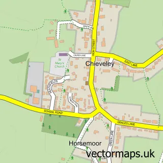 Street map sample of Chieveley, Berkshire