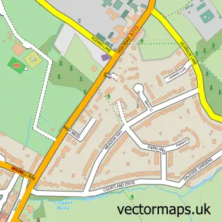 Street map sample of Chigwell, Essex