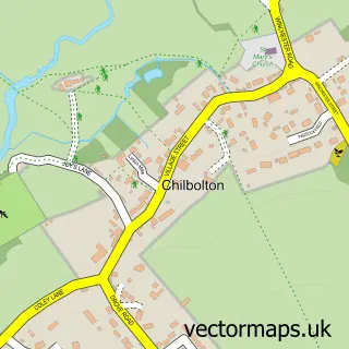 Street map sample of Chilbolton, Hampshire