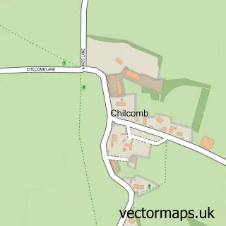 Street map sample of Chilcomb, Hampshire
