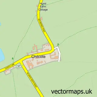 Street map sample of Chilcote, Leicestershire