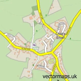 Street map sample of Child's Ercall, Shropshire